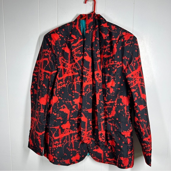 Suitmeister Black Halloween Black Spatter Suit with Tie Large (42-44) - Picture 10 of 14